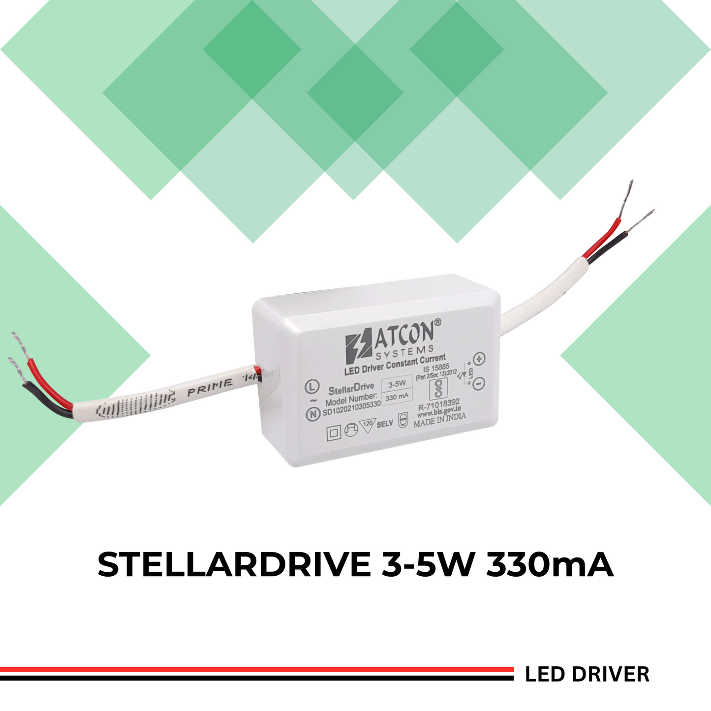 StellarDrive LED Driver 3-5W - 330mA | Isolated Flyback Technology | OTP, OVP & OCP Protections | 3 Year Warranty