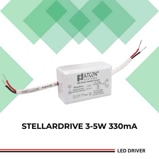 StellarDrive LED Driver 3-5W - 330mA | Isolated Flyback Technology | OTP, OVP & OCP Protections | 3 Year Warranty