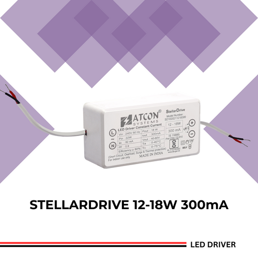StellarDrive LED Driver 12-18W | Isolated Flyback Technology | OTP, OVP & OCP Protections | 3 Year Warranty