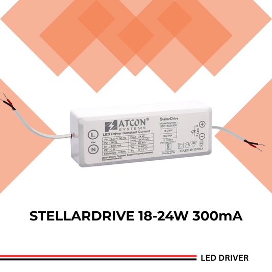 StellarDrive LED Driver 18-24W | Isolated Flyback Technology | OTP, OVP & OCP Protections | 3 Year Warranty