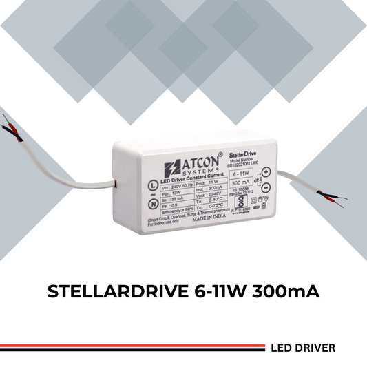 StellarDrive LED Driver 6-11W | Isolated Flyback Technology | OTP, OVP & OCP Protections | 3 Year Warranty